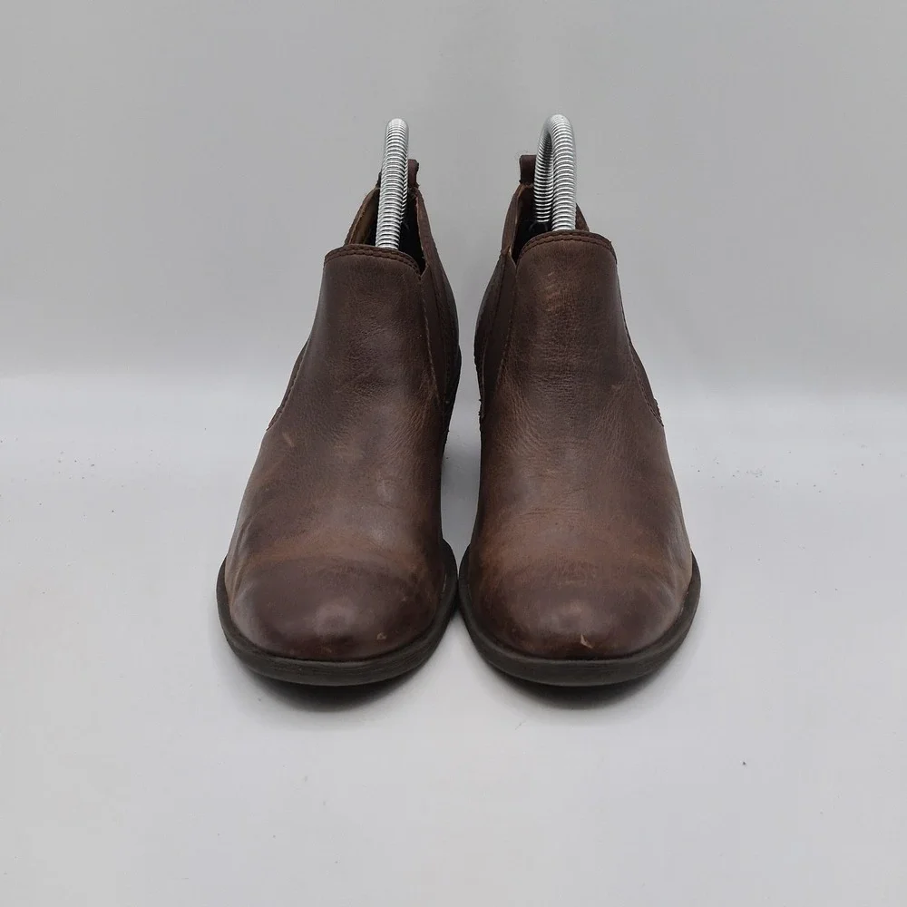 Josef Seibel Boots Womens 8.5‎ 39 Brown Leather Ankle Chelsea Pull On Booties